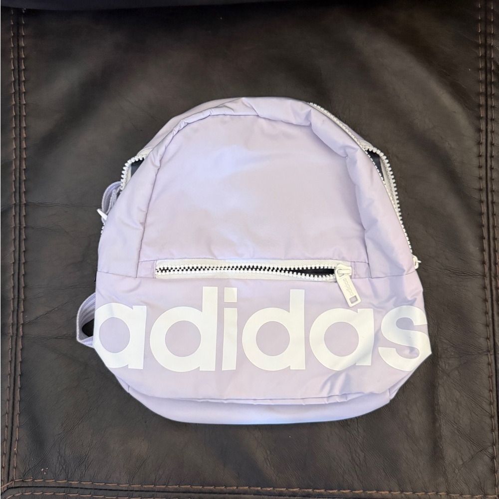 Adidas Light Purple Mini Backpack with White Logo